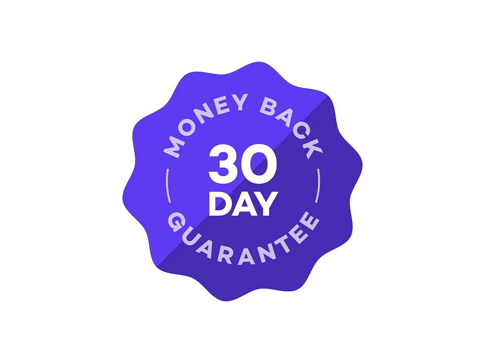 30-day money-back guarantee badge